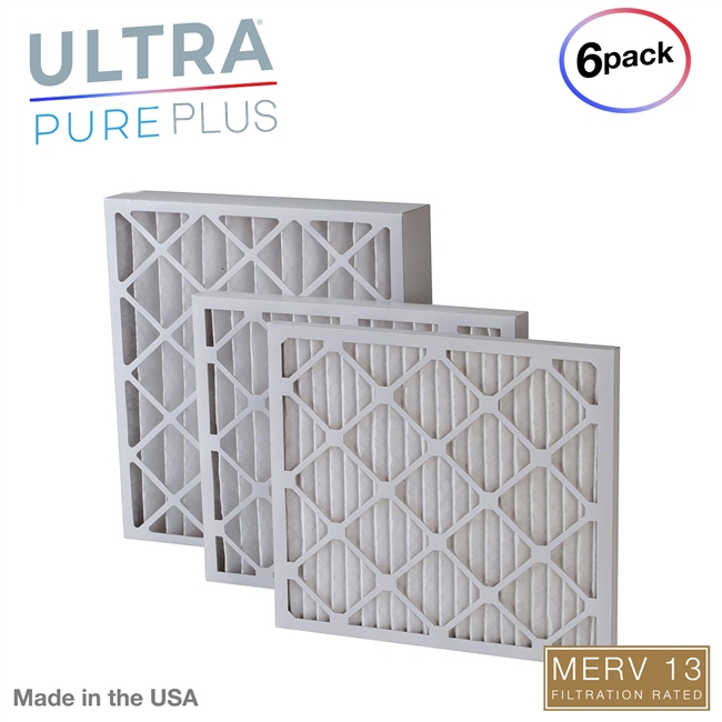 Furnace pleated air filter 6 18x24x4 MERV 8 HVAC 